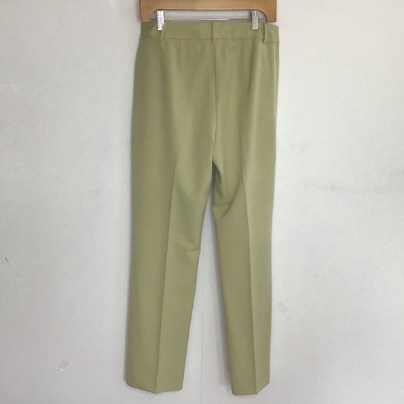 Sigrid Olsen Sport yellow/green stretch straight leg flat front trousers size 10 - Picture 4 of 8